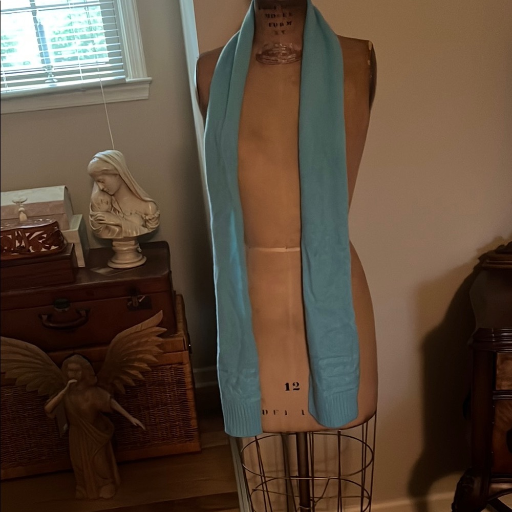 Talbots Soft Blue Cashmere Scarf
